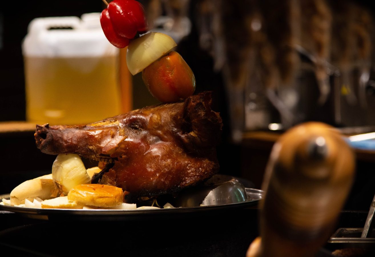 Roasted Hog Head